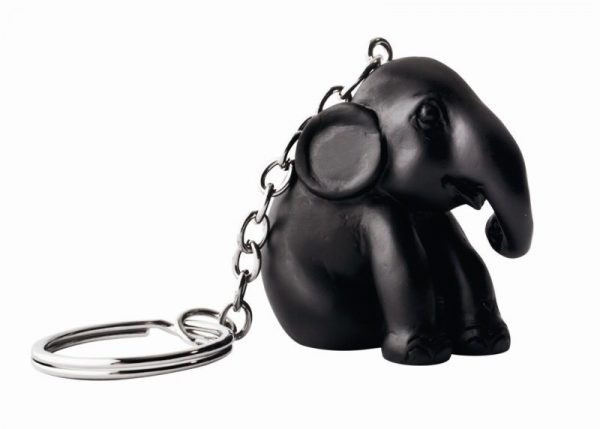 Sleutelhanger zwart zittend