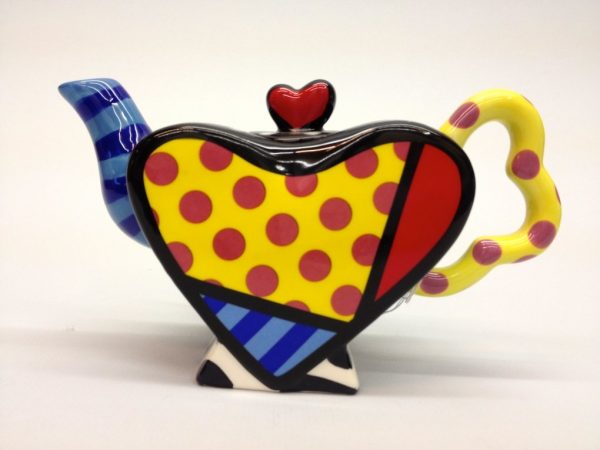 Teapot mini heart dots