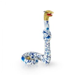 Standing Snake Delftsblauw Gold