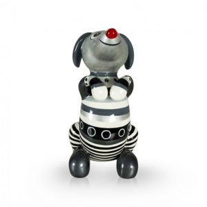 Sitting Hotdog multi color silver Kunst en Kadootjes
