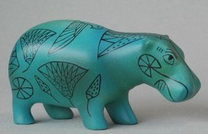 Faience nijlpaard Kunst en Kadootjes