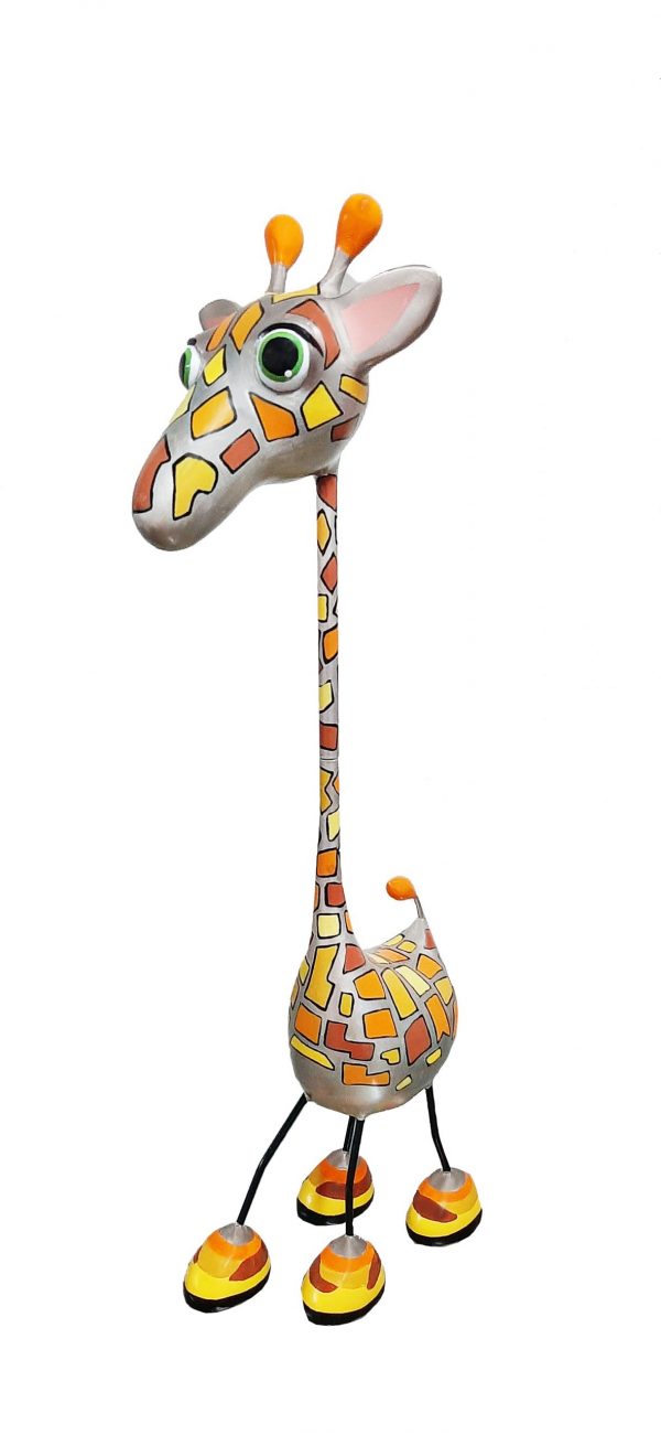 Crazy Giraffe Brown/orange small Kunst en Kadootjes