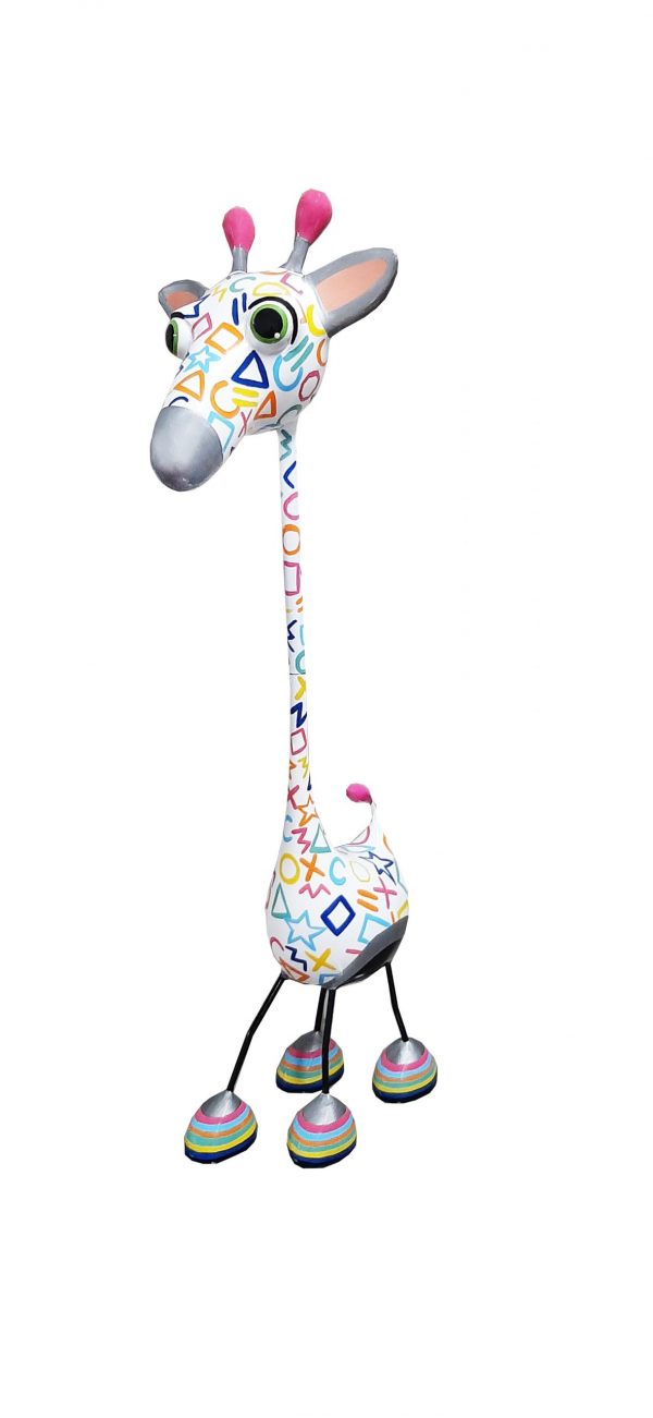 Crazy Giraffe White small Kunst en Kadootjes