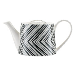 Theepot strepen zwart Kunst en Kadootjes
