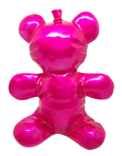 Balloon bear metallic pink Kunst en Kadootjes