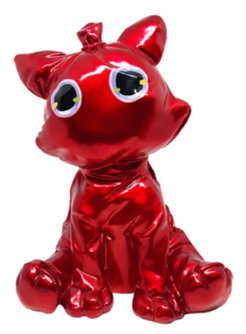 Balloon Cat rood metallic Kunst en Kadootjes