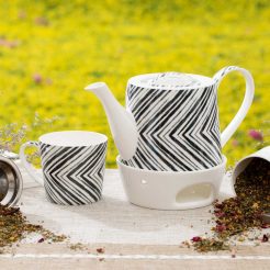 Mok strepen zwart Kunst en Kadootjes