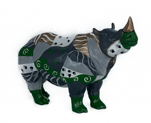Rhino "Juan" Multicolor Kunst en Kadootjes