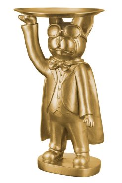 Gouden Hond Figurine "Hero Dog" met schaaltje