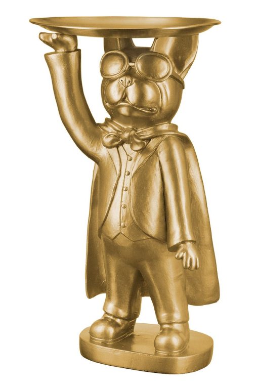 Gouden Hond Figurine "Hero Dog" met schaaltje