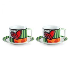 Britto Cappuccino Kopjes set "Hart"