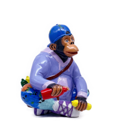 Monkey Artist "Tom" Lila Medium