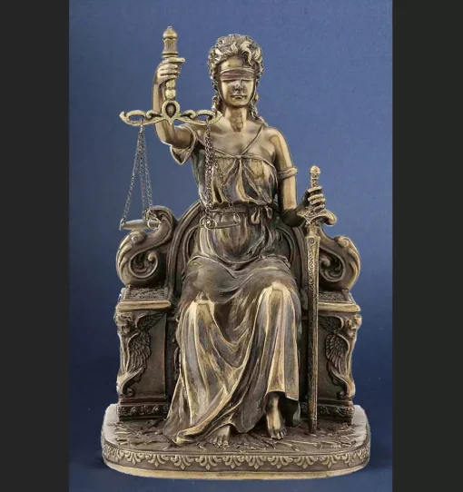 Vrouwe Justitia Zittend