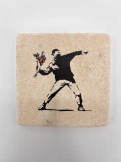 Banksy Tegel 'Flowerthrower'