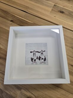 Handgemaakte pentekening met koeien