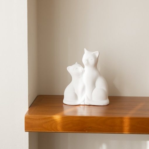Keramische Katten (Wit)
