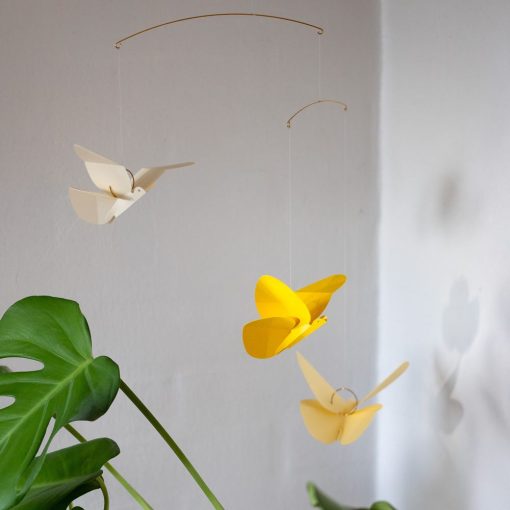 Hangende Kunst - Vlinder (Geel)