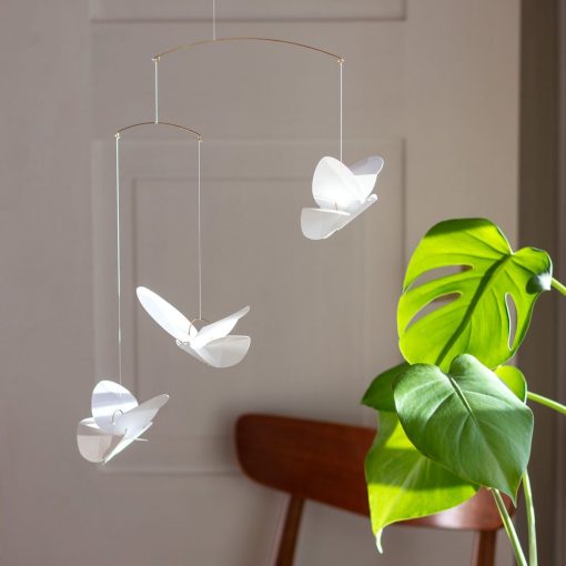 Hangende Kunst - Vlinder (Wit)
