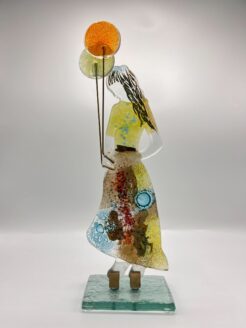 Glazen Meisje met Ballon - Hydra Lime