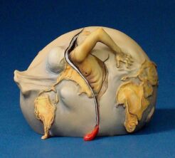 Dali - Geopolitiek kind slaat de geboorte van de nieuwe mens gade