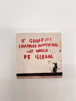 Banksy Tegel 'If Graffiti Changed Anything'