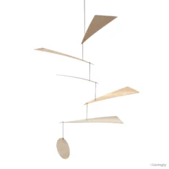 Mobilé bladeren, een houten hangdecoratie voor innerlijke rust (60x60)
