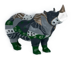 Art24 design - Rhino “Juan” Multicolor