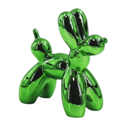 Balloon Dog Groen metallic 20x9x19