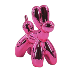 Balloon Dog Roze metallic 20x9x19