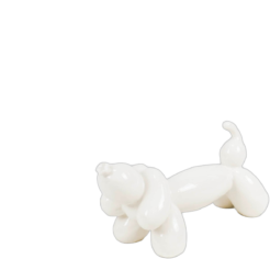 Balloon Dogs - White Teckel Balloon Dog