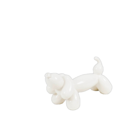 Balloon Dogs - White Teckel Balloon Dog