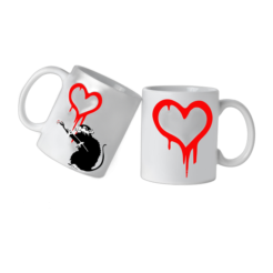 Banksy Keramische Mok 325ml – Love rat