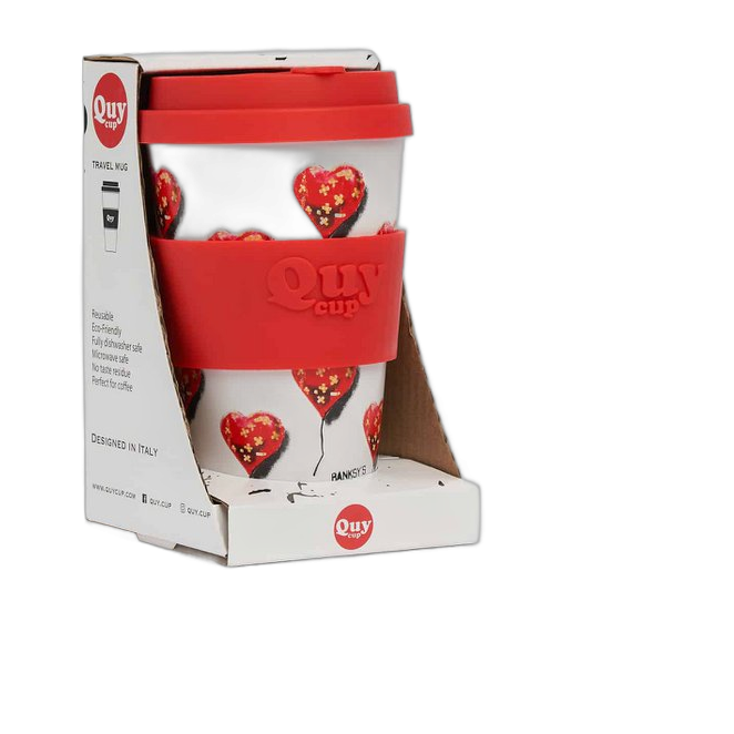 Banksy Reisbeker in RPET 400 ml – Bandaged Heart