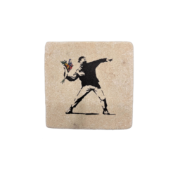 Banksy Tegel ‘Flowerthrower’