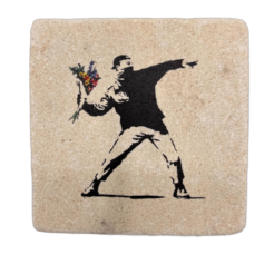 Banksy Tegel ‘Flowerthrower’