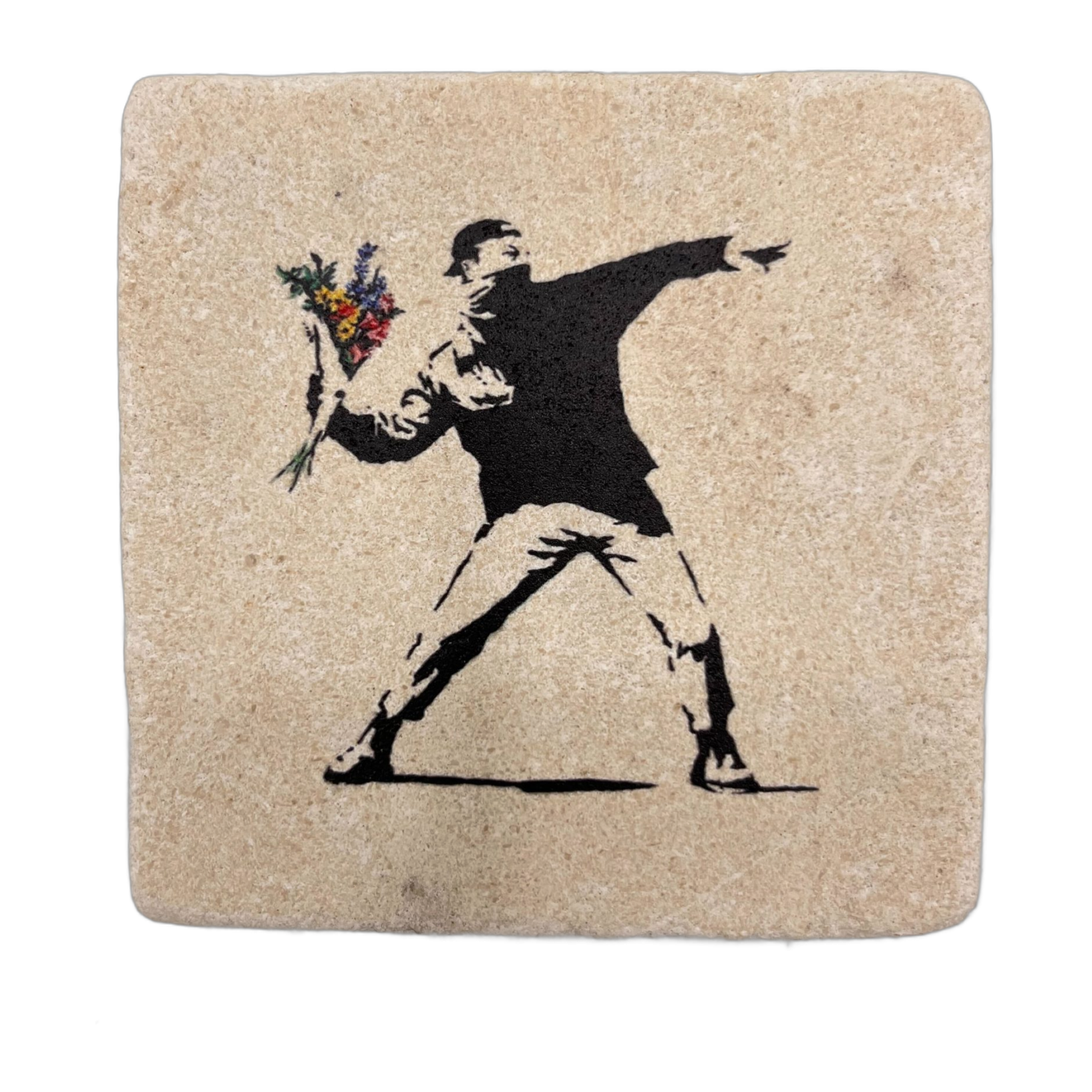 Banksy Tegel ‘Flowerthrower’