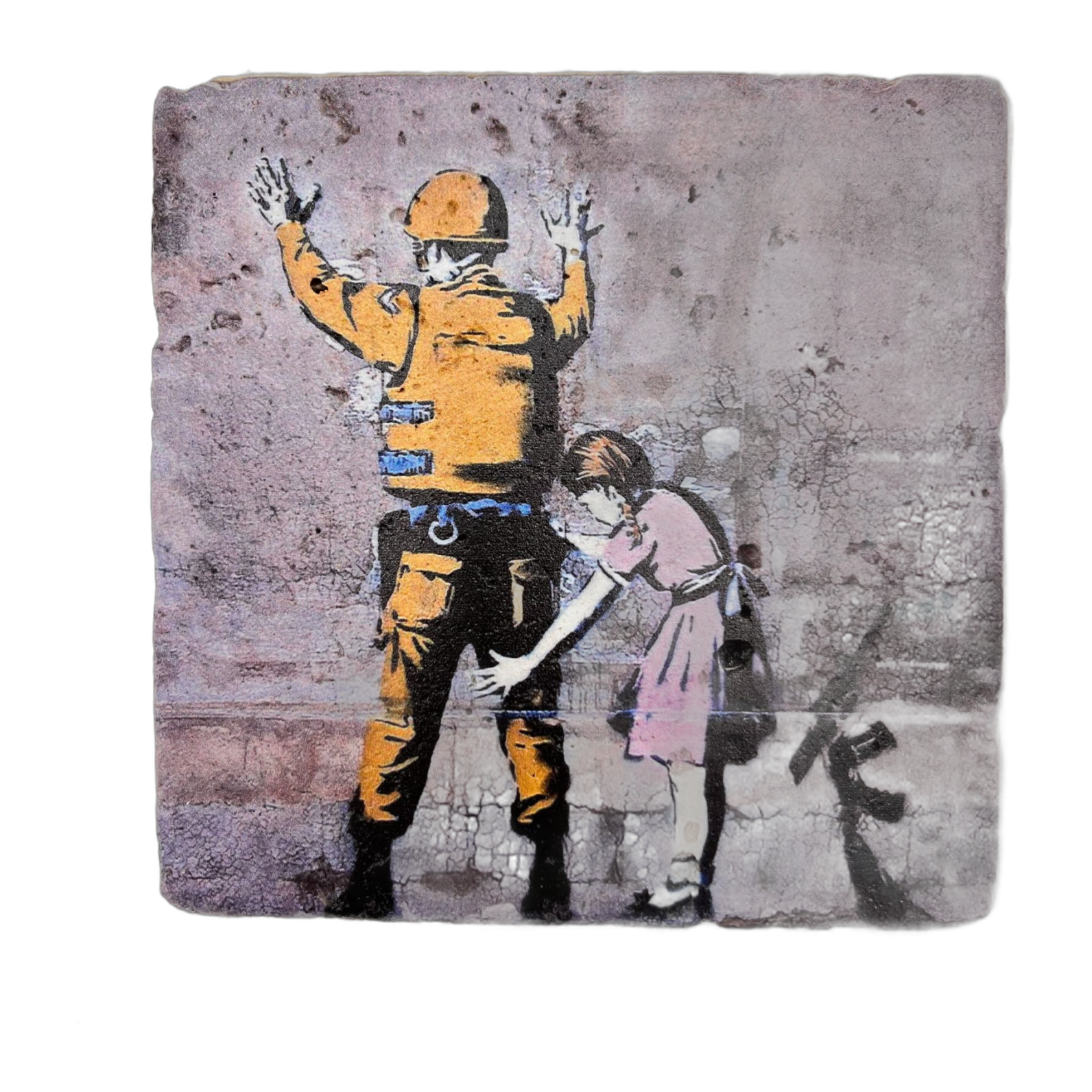 Banksy Tegel ‘Girl Frisking Soldier’