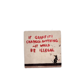 Banksy Tegel ‘If Graffiti Changed Anything’
