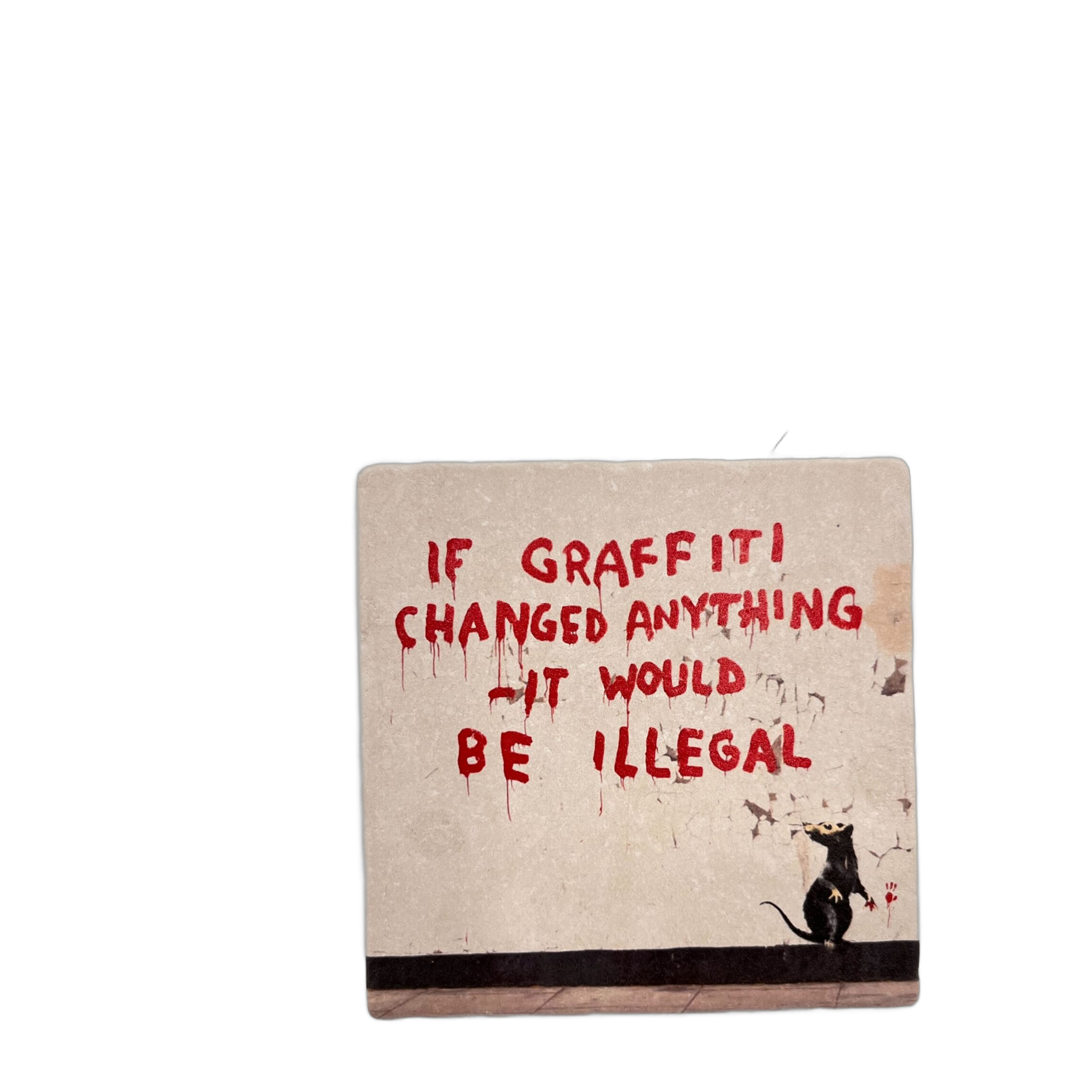 Banksy Tegel ‘If Graffiti Changed Anything’