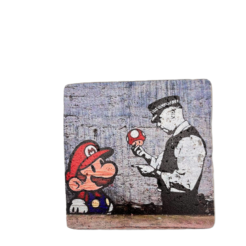 Banksy Tegel ‘Mario and Cop’