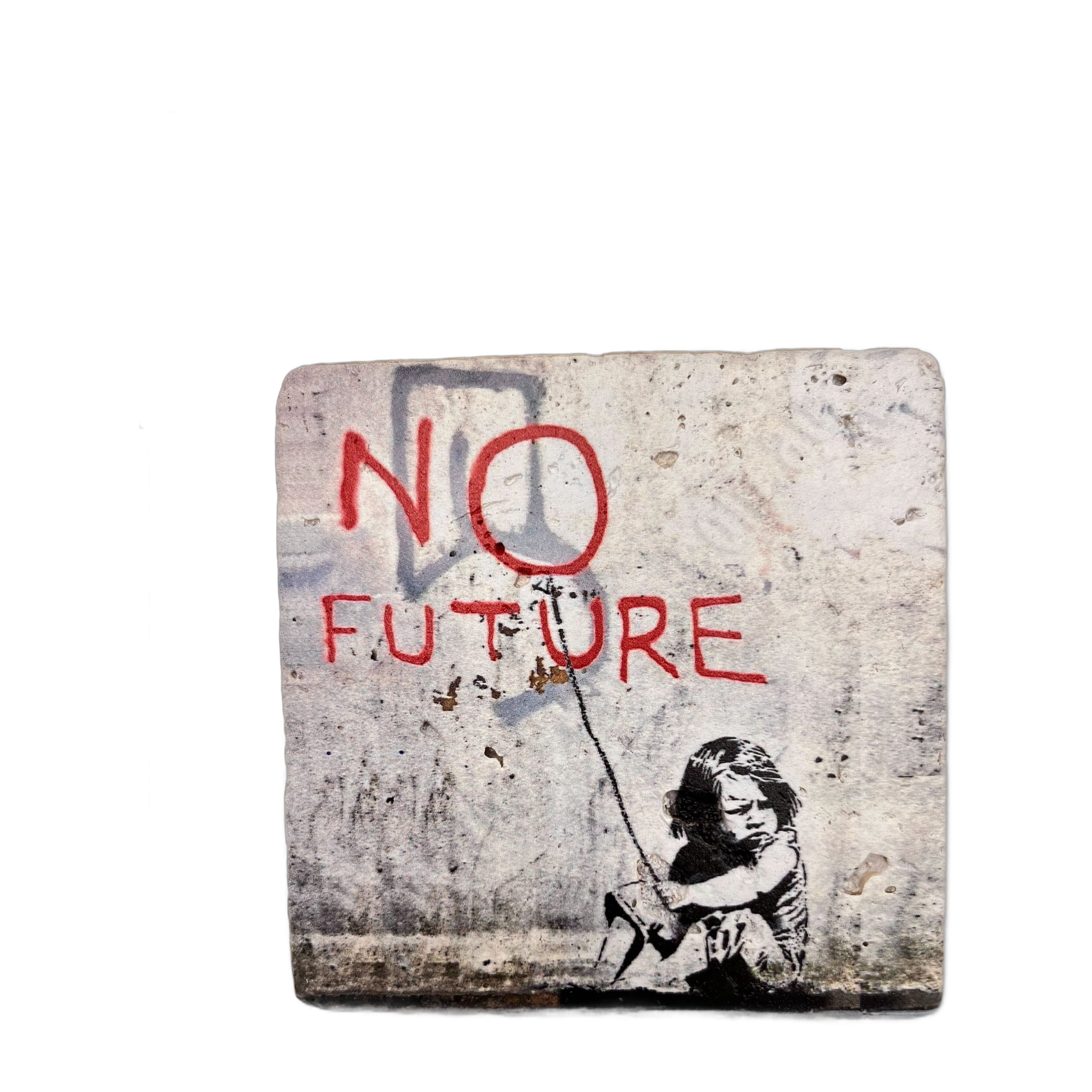 Banksy Tegel ‘No Future’