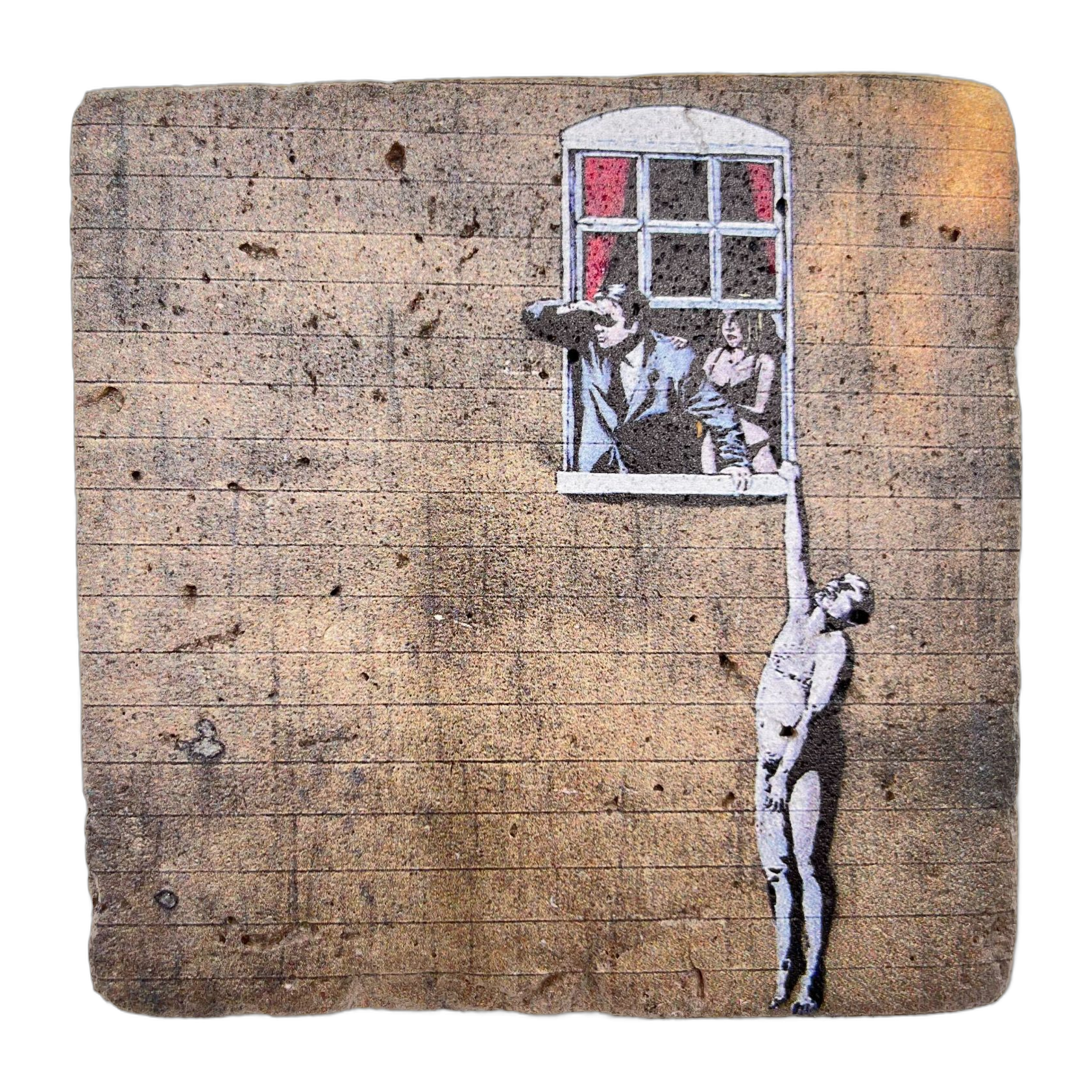 Banksy Tegel ‘Well Hung Lover’
