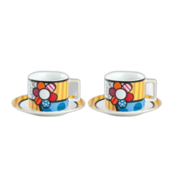 Britto Cappuccino Kopjes set “Bloem”