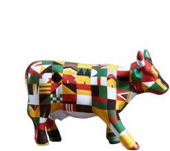 CowParade - Afro Pop (medium ceramic)