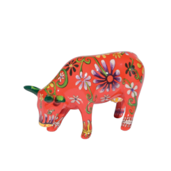 CowParade - Flower Lover Cow (medium ceramic)