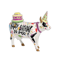 CowParade - Happy Birthday To Moo! (medium ceramic)