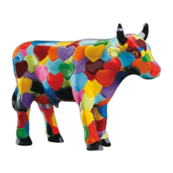 CowParade - Heartstanding Cow (small)