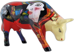 CowParade - Homage to Picowso’s African Period (medium ceramic)