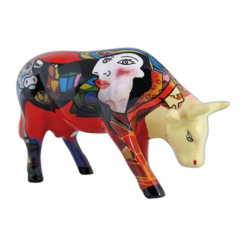 CowParade - Homage to Picowso’s African Period (medium ceramic)