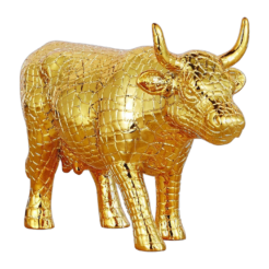 CowParade - Mira Moo Gold (medium resin)